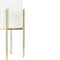Hello Honey® White & Gold Boho Embossed Metal Planters with Stands Set